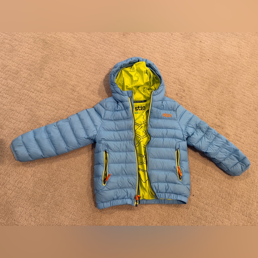 Stio Blue Boys Hooded Puffer Jacket
